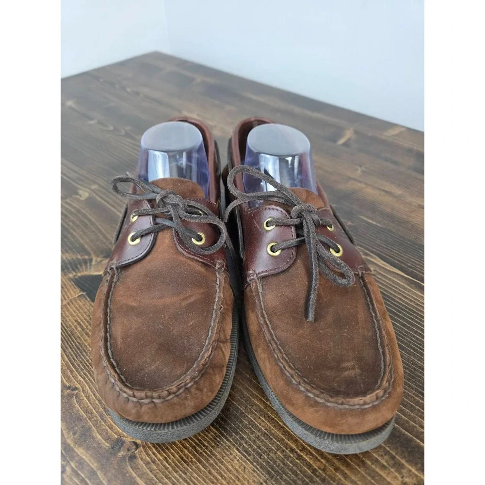 Sperry Top-Sider Men's Boat Shoes Size 11 M Brown Leather Slip On Casual Loafers